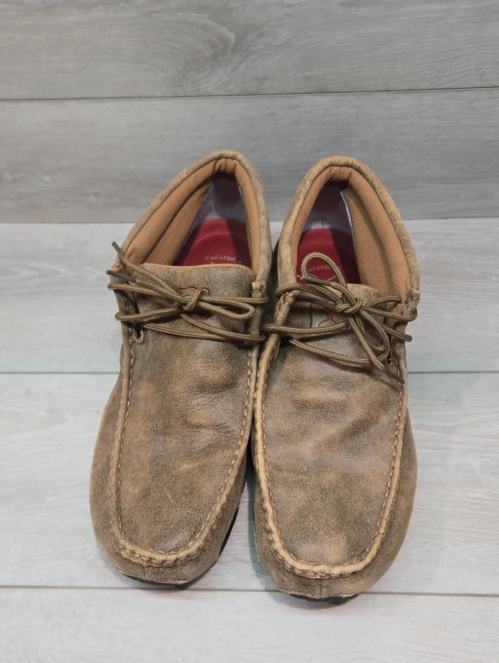 Twisted X Men's MDM003 Moc Casual Suede Lace-Up Chukka Shoes -Brown Sz 13